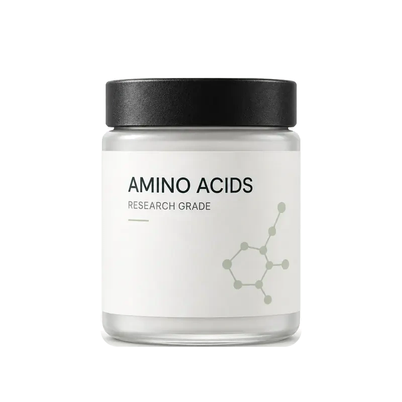 White HDPE laboratory jar for amino acids