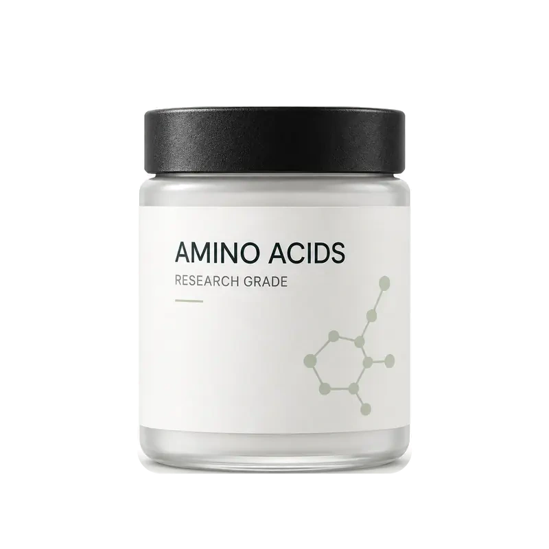 White HDPE laboratory jar for amino acids