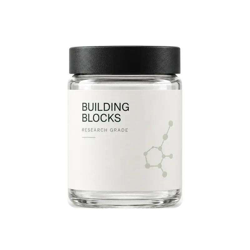 Clear glass wide-mouth jar for building blocks