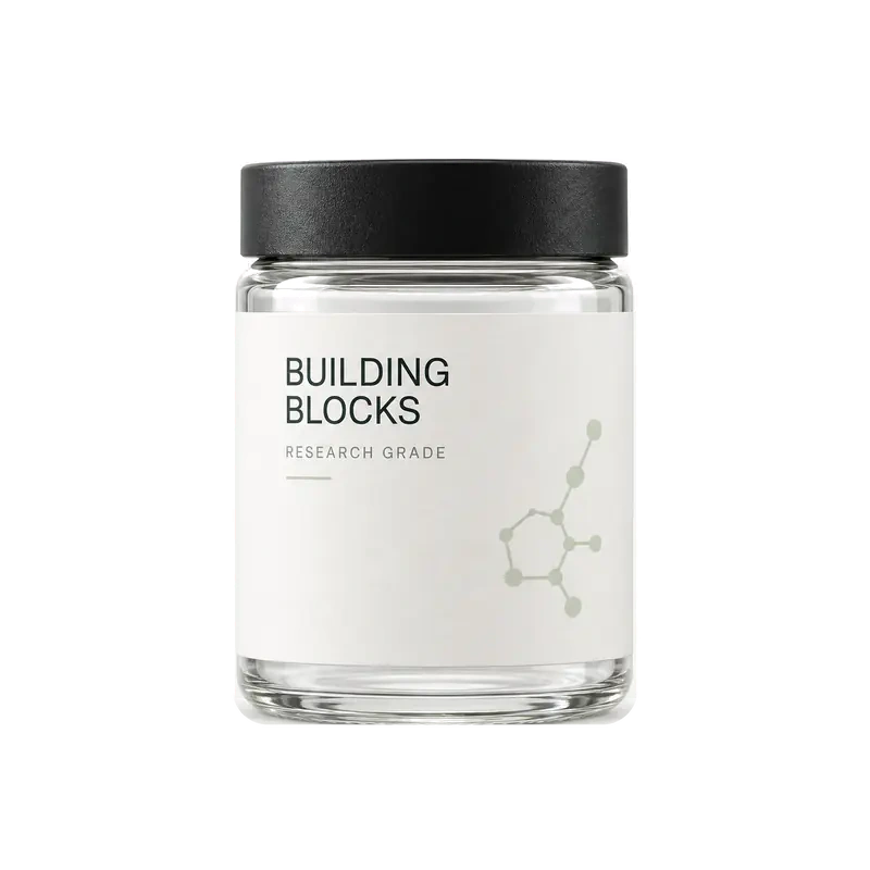 Clear glass wide-mouth jar for building blocks