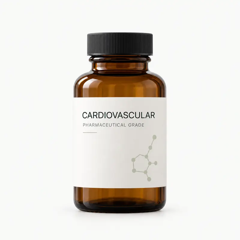 Amber glass pharmaceutical bottle for cardiovascular APIs