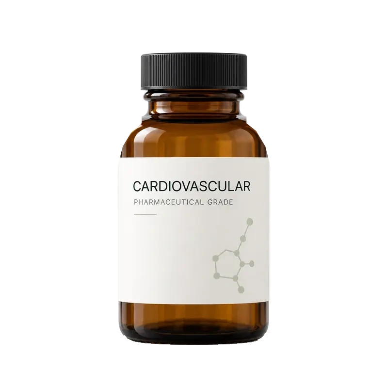 Amber glass pharmaceutical bottle for cardiovascular APIs