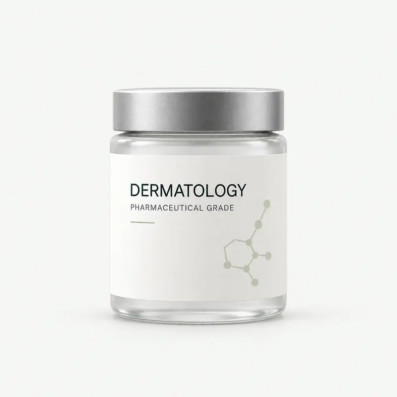 Frosted clear glass jar for dermatology APIs