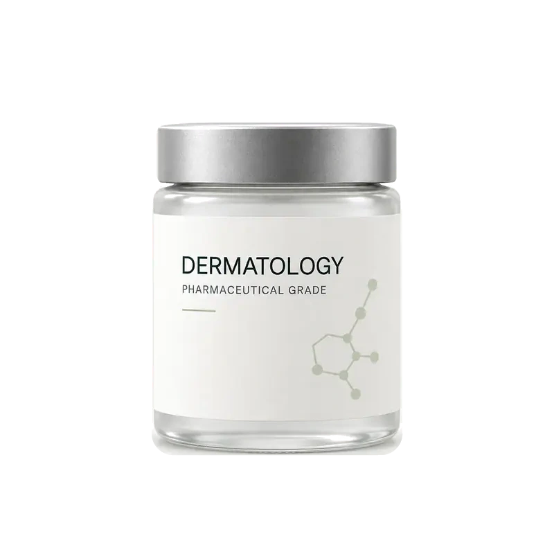 Frosted clear glass jar for dermatology APIs