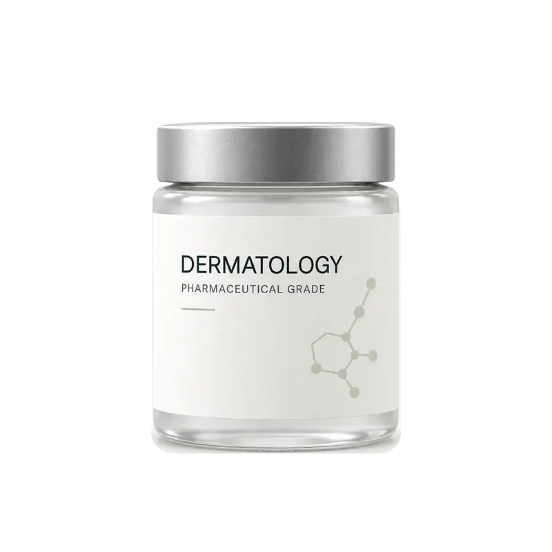 Frosted clear glass jar for dermatology APIs