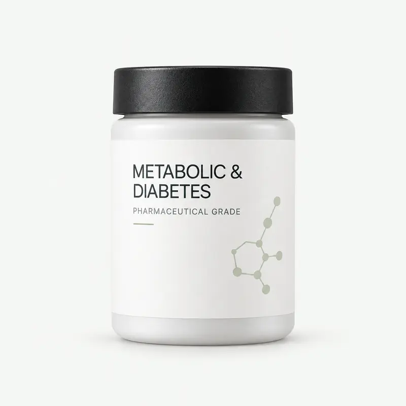 White HDPE pharmaceutical jar for metabolic and diabetes APIs