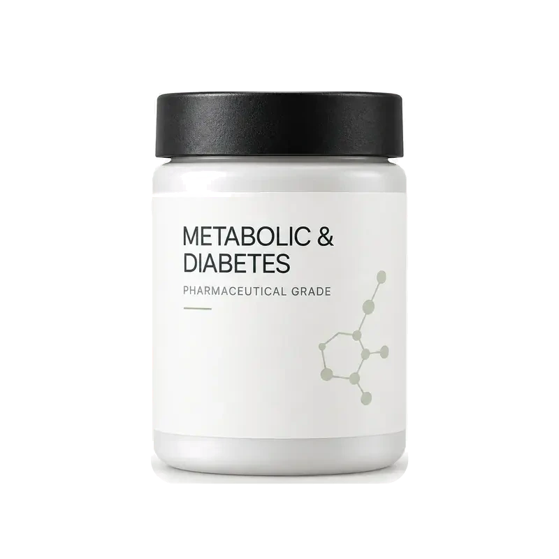 White HDPE pharmaceutical jar for metabolic and diabetes APIs