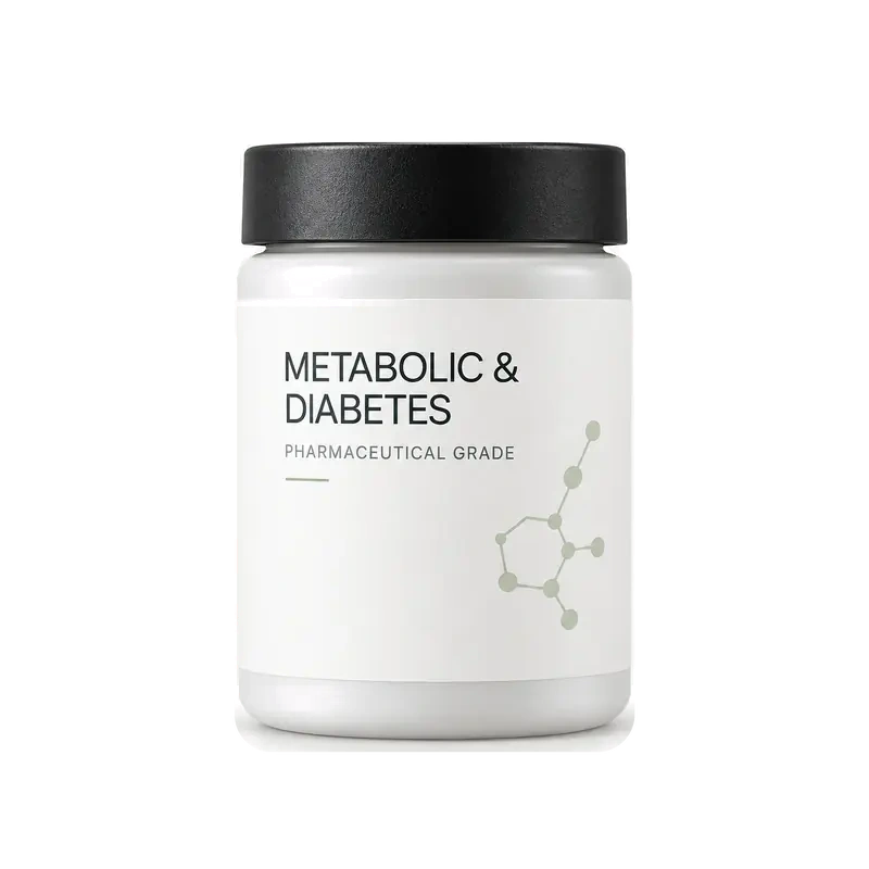 White HDPE pharmaceutical jar for metabolic and diabetes APIs